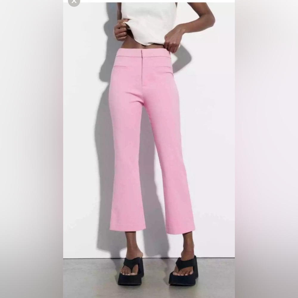 Zara Pink Cropped Pants